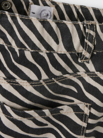 NAME IT High Waist Twill Shorts Rose Cement Zebra